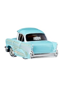 MGA Entertainment CarTuned 3 Pack Series 1 Cruizn Da BLVD & Drip'd 1957 Chevy Bel Air Kandy Light Blue Lowrider, 1987 Chevy C10 Truck Kandy Green Lowrider, 1953 Chevy Pickup Kandy Dark Blue Lowrider, Diecast, Ages 6+  - Image 3