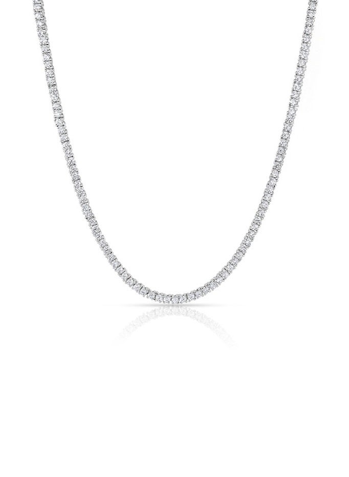 Simple one-row diamond tennis clavicle chain, extendable adjustable chain, dinner party, daily stacking, ladies clavicle necklace - Image 4