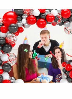 Y&D Gold and Red Balloon Garland 113 Pack Black White Sliver Arch DIY Kit for Wedding Baby Shower Boy Party Decoration Birthday Graduation Anniversary  - Image 5
