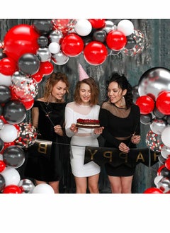 Y&D Gold and Red Balloon Garland 113 Pack Black White Sliver Arch DIY Kit for Wedding Baby Shower Boy Party Decoration Birthday Graduation Anniversary  - Image 4
