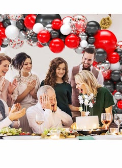 Y&D Gold and Red Balloon Garland 113 Pack Black White Sliver Arch DIY Kit for Wedding Baby Shower Boy Party Decoration Birthday Graduation Anniversary  - Image 2