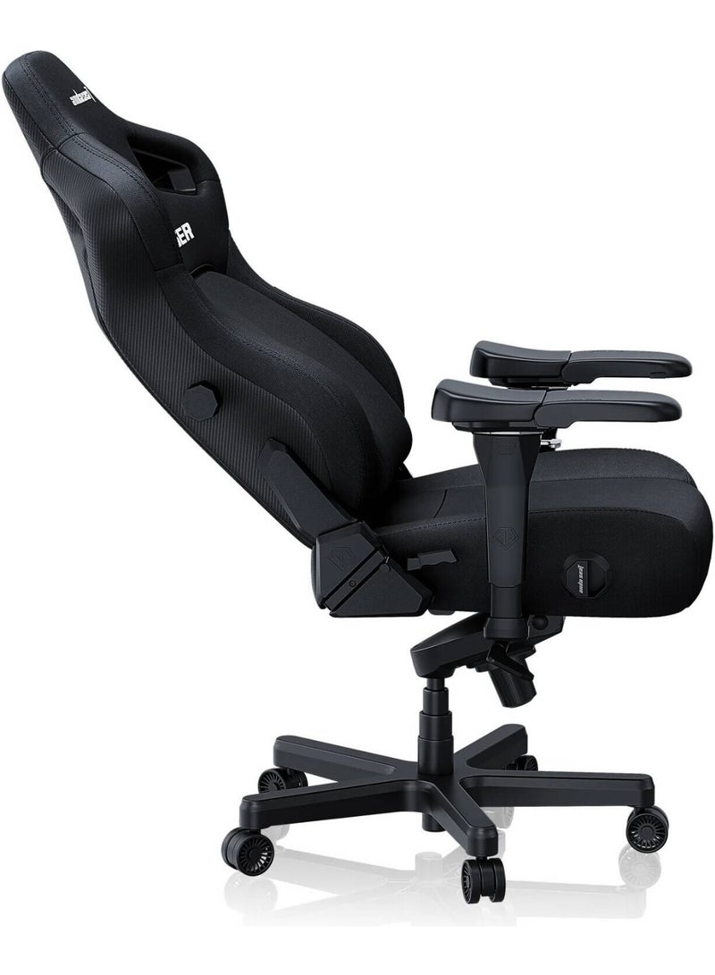 AndaSeat Kaiser 4 Series Premium Gaming Chair, 5° Sloping Seat Base, Pop-out Lumbar, 5D Armrests, Up to 180kg Max Weight, Linen Fabric, XL, Carbon Black | AD12YDDC-XLL-20-B-CF - Image 3