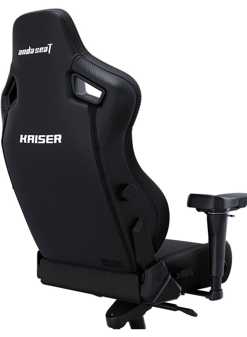 AndaSeat Kaiser 4 Series Premium Gaming Chair, 5° Sloping Seat Base, Pop-out Lumbar, 5D Armrests, Up to 180kg Max Weight, Linen Fabric, XL, Carbon Black | AD12YDDC-XLL-20-B-CF - Image 4