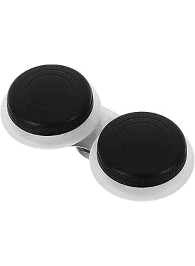 Double Palette Cup With Lid For Oil Painting Brush Cleaning Holder Dual Ports Plastic - Image 1