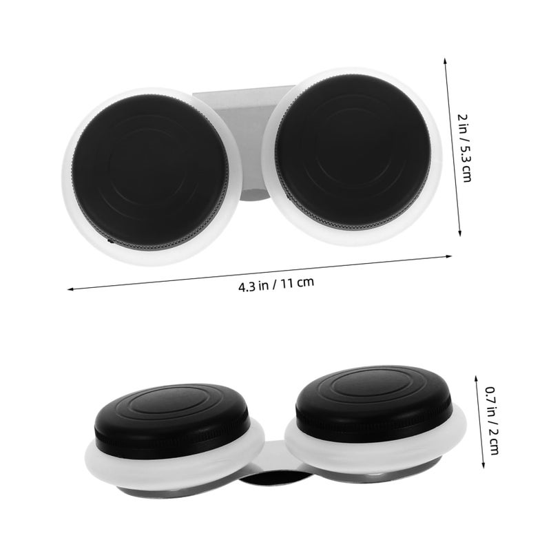 Double Palette Cup With Lid For Oil Painting Brush Cleaning Holder Dual Ports Plastic - Image 3