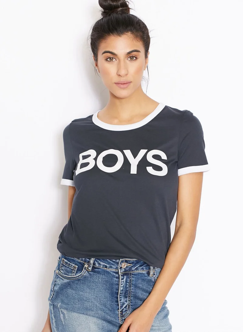 NOISY MAY Slogan T-Shirt