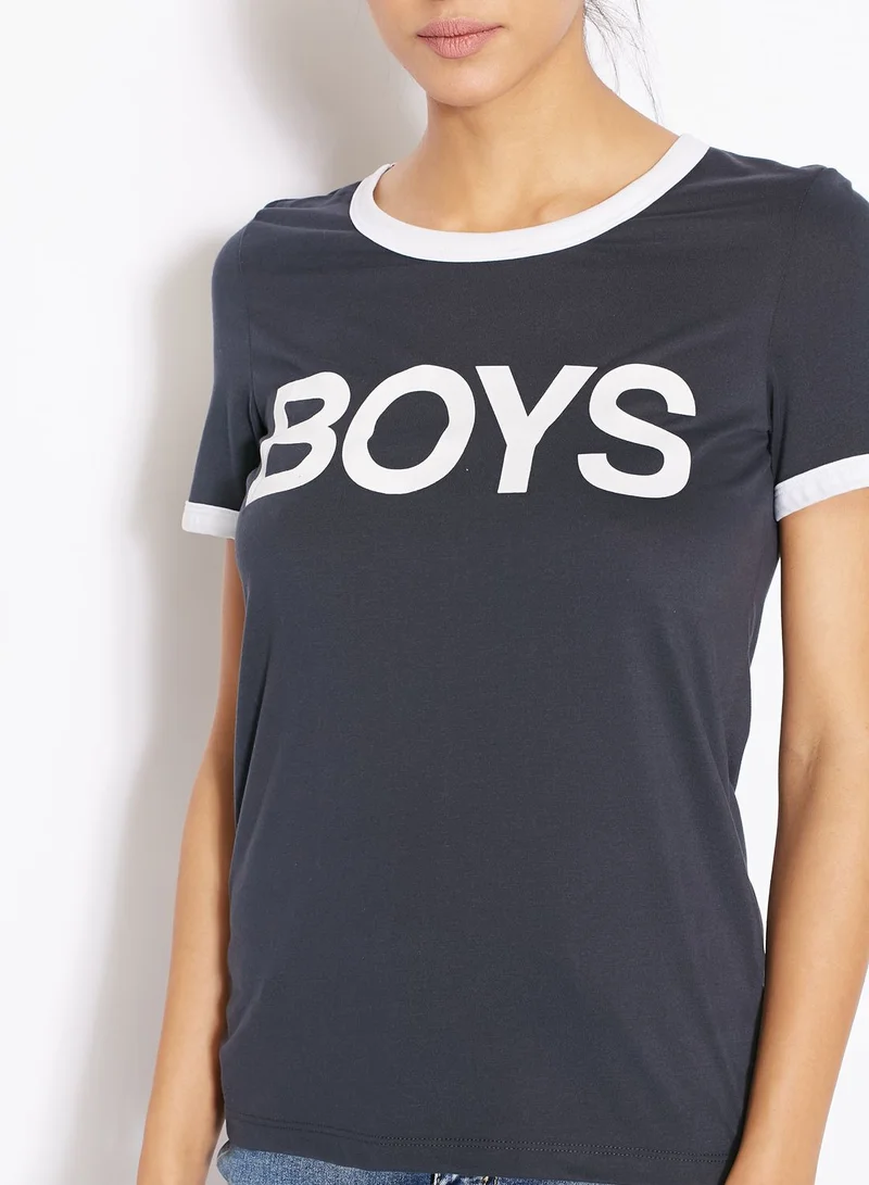 NOISY MAY Slogan T-Shirt