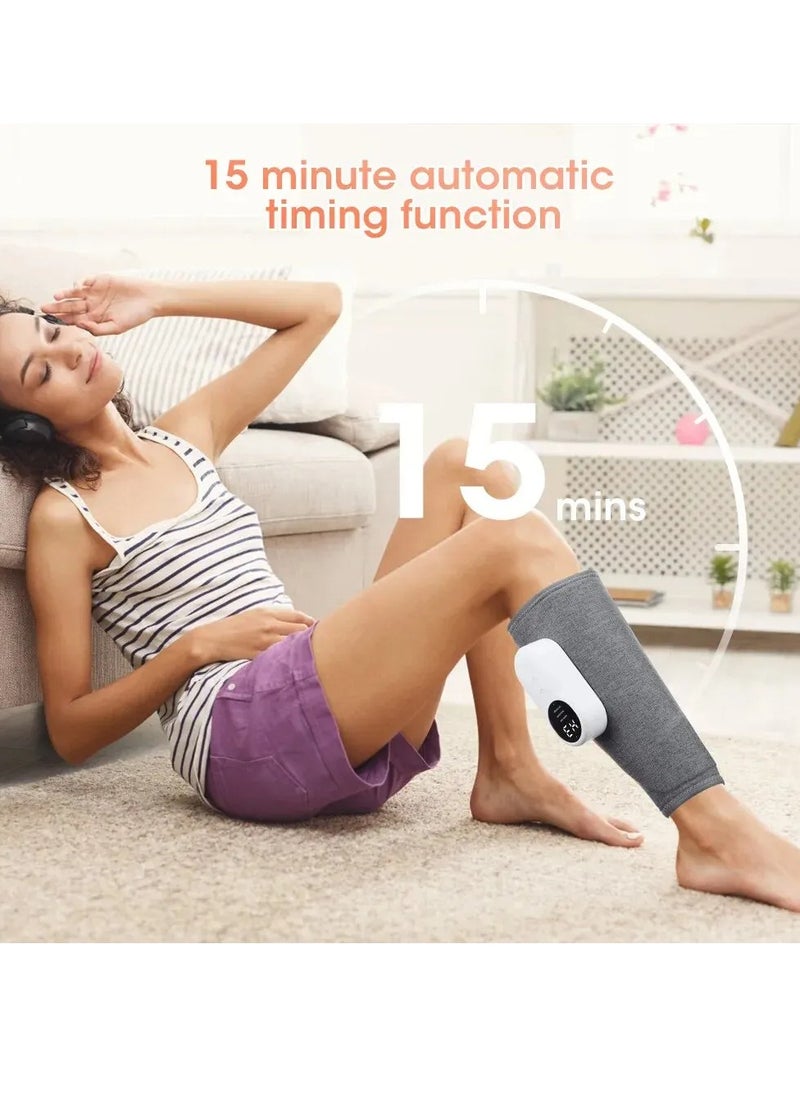 AROAQ - Electric Leg Massager, Charging Calf Air Compression Massager With Three Massage Modes, Soft And Breathable Automatic Vibration Muscle Relaxation Calf Massage Wrap For Thigh And Knee, (2pcs) - Image 1