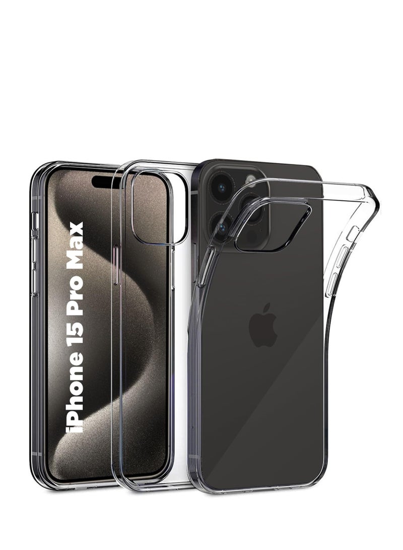 general Clear Case Compatible With Iphone 15 Pro Max 5G, Transparent Shockproof Bumper Cover, Anti-Scratch Clear Back Protective Phone Case for Iphone 15 Pro Max 6.7" (Clear) - Image 1