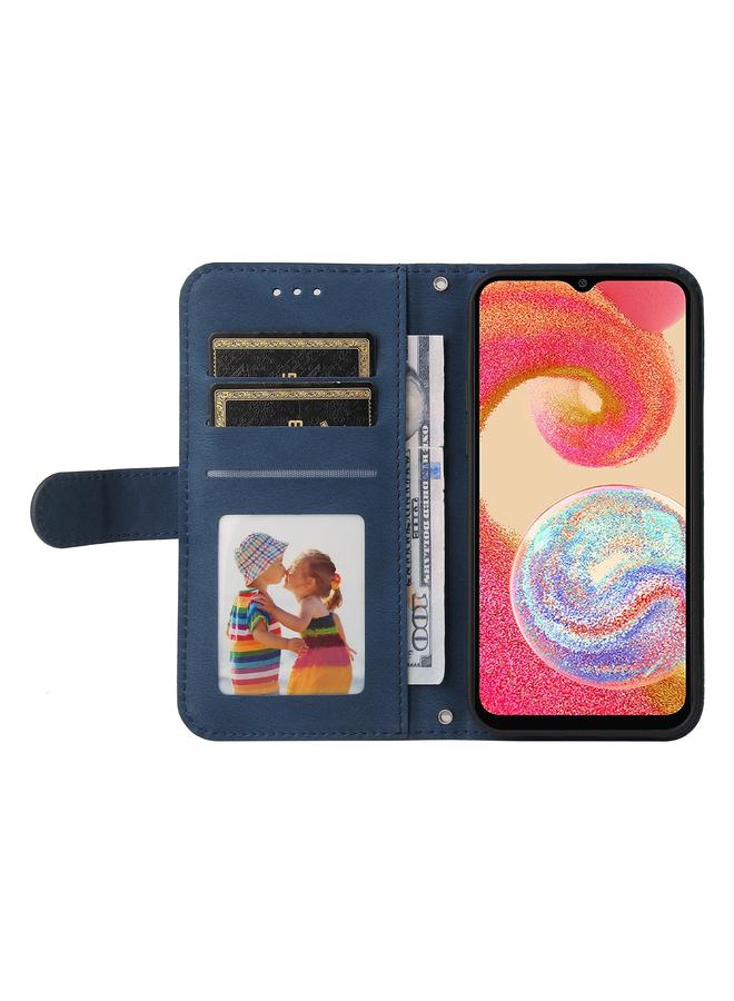 S-TOP Case For Samsung Galaxy A04e Skin Feel Life Tree Metal Button Leather Phone Case - Image 4