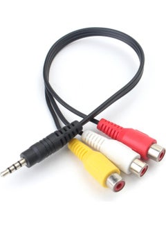 3.5mm Stereo 4-Needle / 3 RCA Female 30cm Cable
