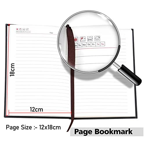 DAHSHA 4 Pack Small size PU Leather Finish Hard Bound Notebook Diary with Elastic Band Closure- 85 Sheets 170 Pages for Office Personal Daily Planner (Assorted Color, 18.5x12.5x1.5 cm) - Image 4