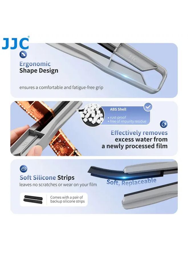 JJC Grey Black Film Squeegee For 35mm 120 Professional Silicone Blade Wiper - Image 4