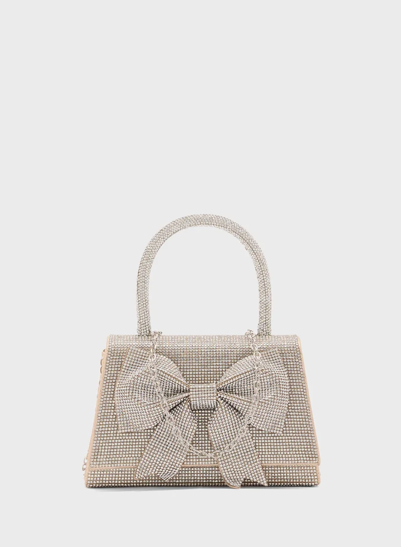 Ella Limited Edition Diamante Mini Satchel Bow Clutch Bag