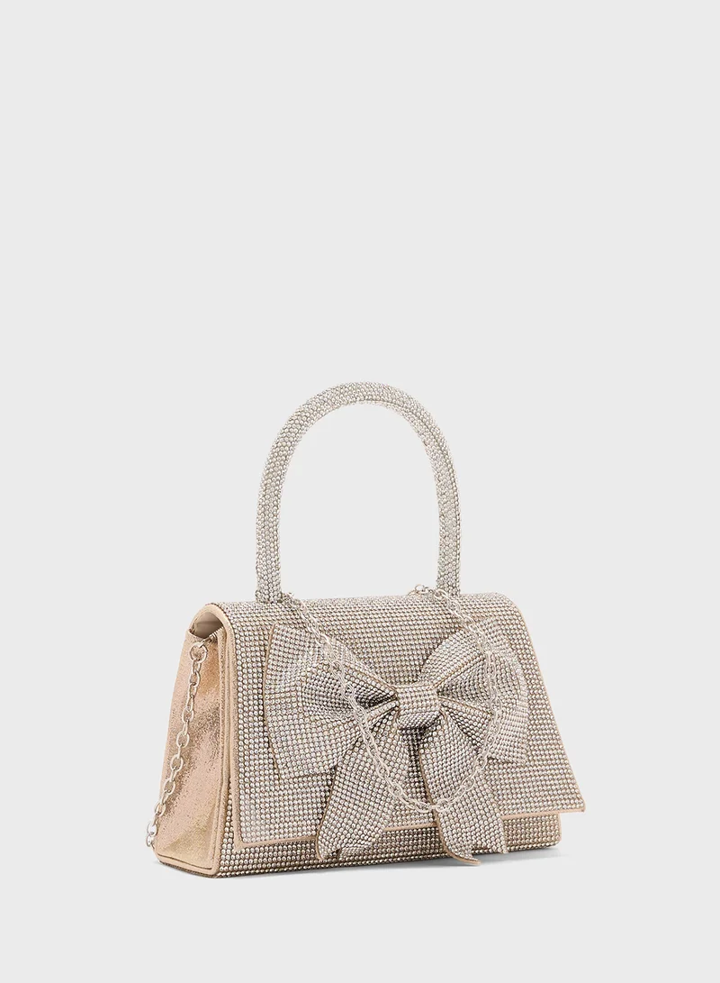 Ella Limited Edition Diamante Mini Satchel Bow Clutch Bag