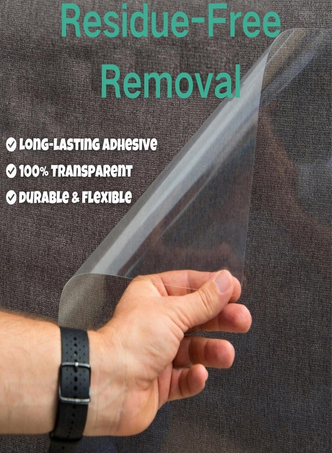 Flavizo Cat Scratcher Pad, 15cm & 30cm Wide PVC Self-Adhesive Anti-Scratch Protector | 10-Pack Transparent Cat Scratch Sticker Pad for Sofa Corners, Walls, Doors (15x45cm, 30x45cm) - Image 4