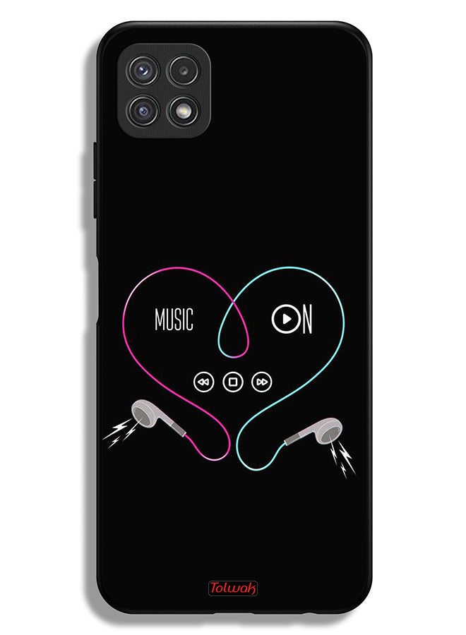 Tolwak Samsung Galaxy A22 5G Protective Case Cover Music On - Image 1