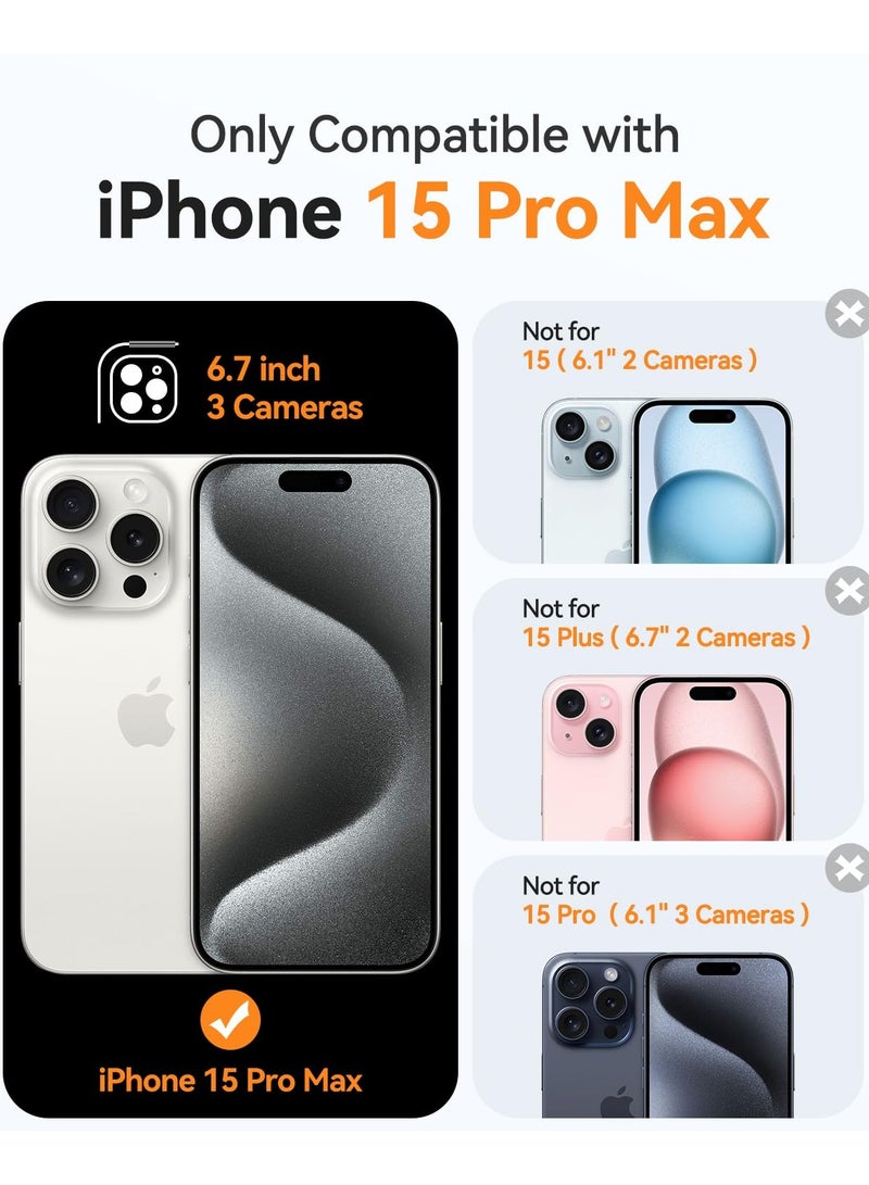 سوكاد غطاء MagSafe باللون الأزرق المطفي لهاتف iPhone 15 Pro Max، حماية كاملة للكاميرا - Image 2