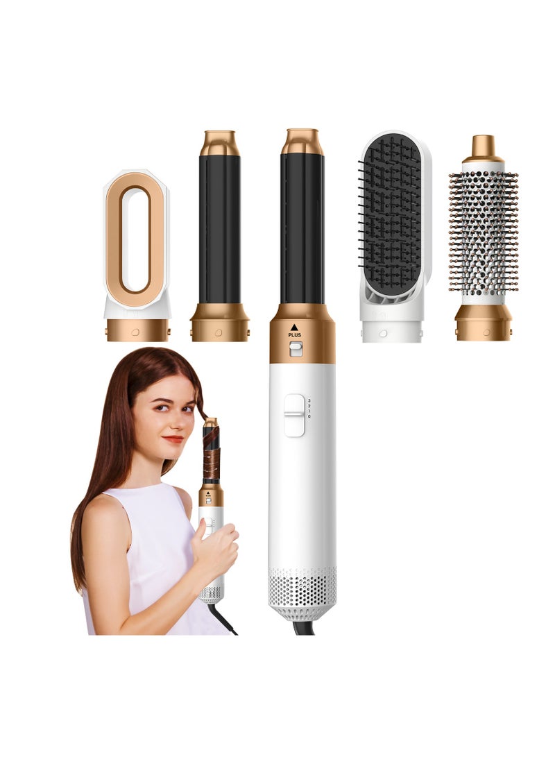 general 5-in-1 hot air comb automatic hair suction curling iron  wet and dry multi-functional curling iron - Image 1