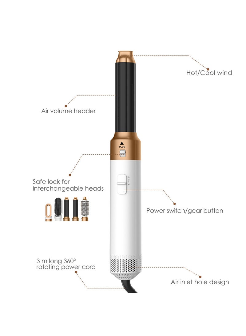 general 5-in-1 hot air comb automatic hair suction curling iron  wet and dry multi-functional curling iron - Image 2