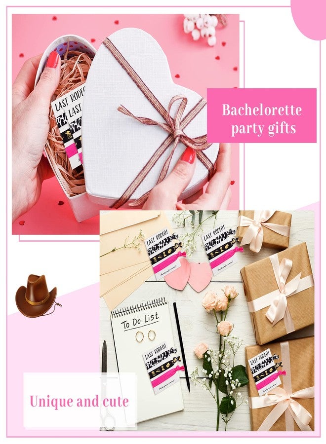 Jexine 30 Pieces Bachelorette Hair Ties Bachelorette Party Favors Wristbands Bracelets, 3 Styles Bride Hair Accessory Last Rodeo Bridesmaid Party Gifts for Bridal Shower Wedding Decorations - Image 5