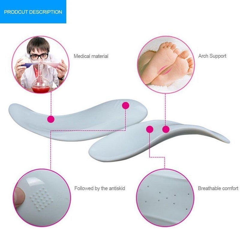 comfrt ® Kids Children Full Length Orthotic Arch Support Insole Shoe Pad Flat Feet Insert Feet Corrector Hallux Valgus Shoe Pad (M (12 cm / 4.72 in)) - Image 2