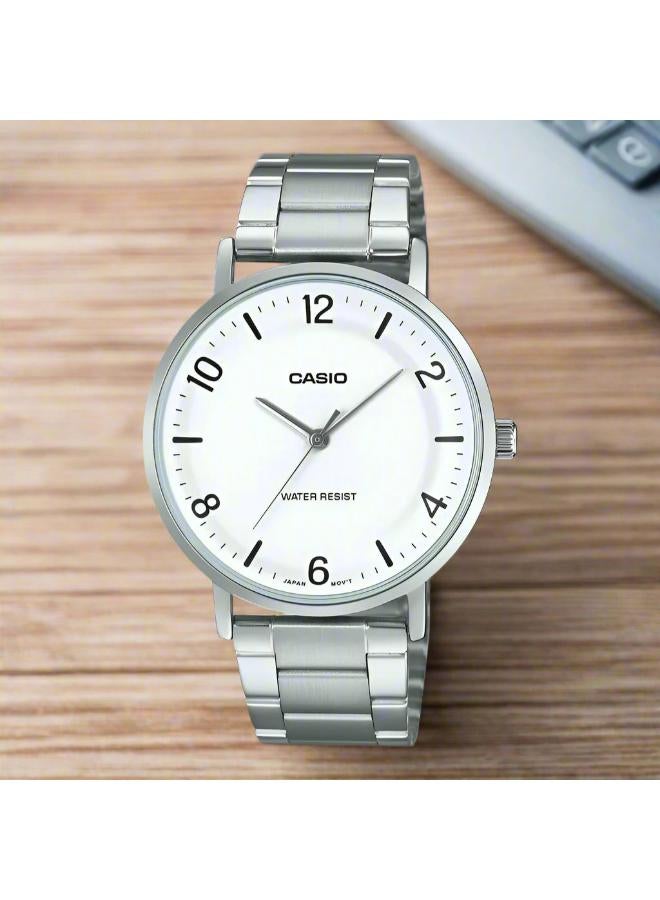 كاسيو ساعة تناظرية من الفولاذ المقاوم للصدأ MTP-VT03D-7BDF - Image 2