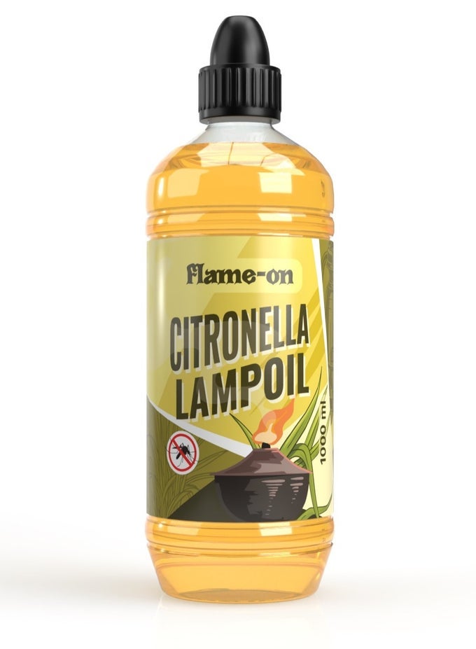 OUTDOOR MOSQUITO REPELLENT FUEL FOR GARDEN & PATIO CITRONELLA LAMP OIL 1000ML