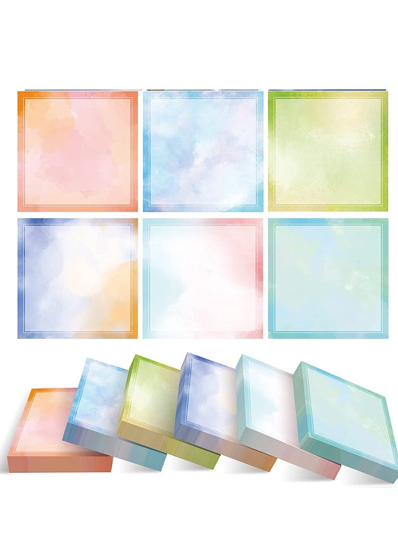 Y&D 6 Pack Shape Pattern Sticky Notes 3x3 Inch Size Post-It Note  - Image 1