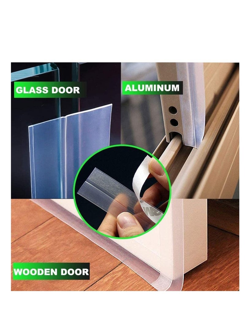 TYCOM - Silicone Seal Strip and Weather Stripping with Self Adhesive for Bottom of Doors Door Draft Stopper 3M Weather Stripping Door Bottom Gap Replacement Strip Roll Soundproof 25MM. - Image 1
