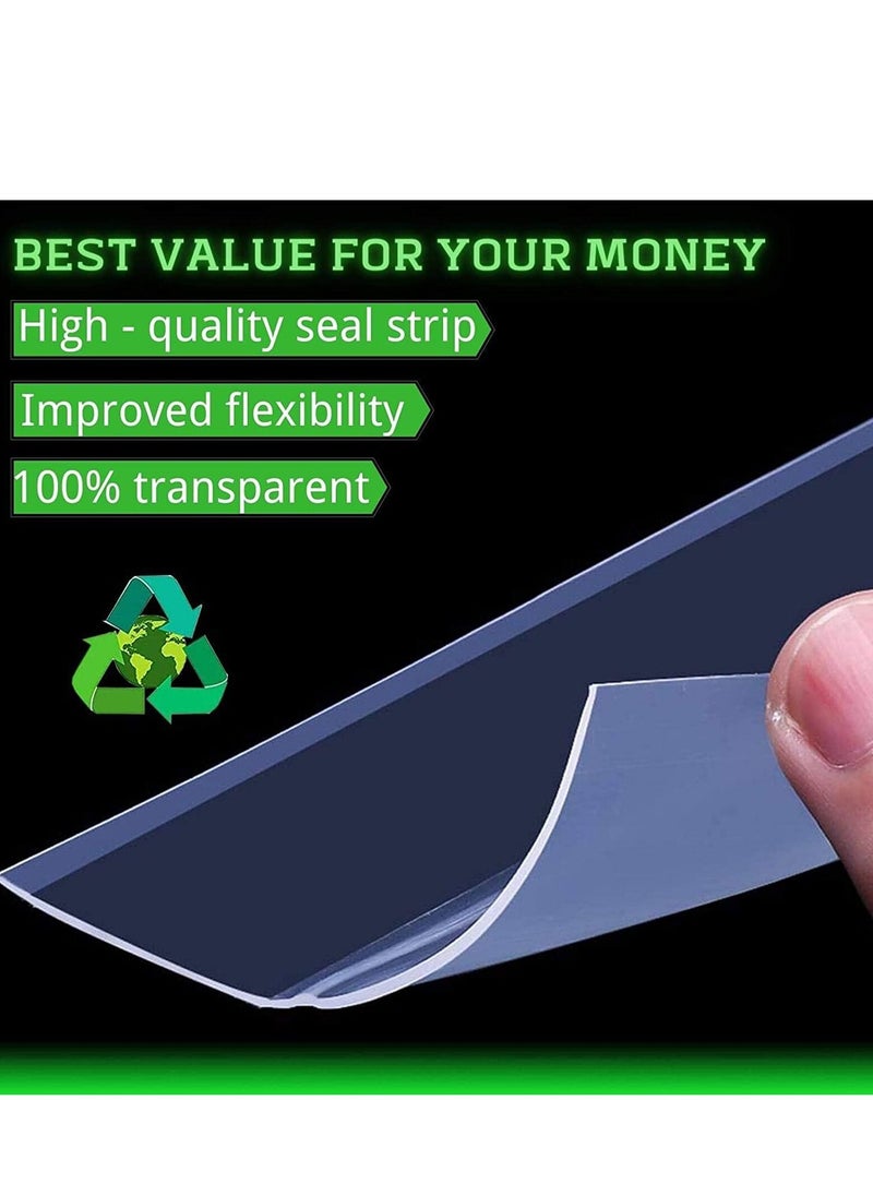 TYCOM - Silicone Seal Strip and Weather Stripping with Self Adhesive for Bottom of Doors Door Draft Stopper 3M Weather Stripping Door Bottom Gap Replacement Strip Roll Soundproof 25MM. - Image 1