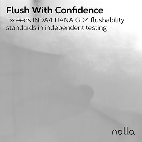 Nolla Flushable Wipes - 100% Plant-Based and Biodegradable - Soft, Unscented + Soothing Aloe and Vitamin E - For Adults and Kids 180 Count (3 Packs of 60) - Image 3
