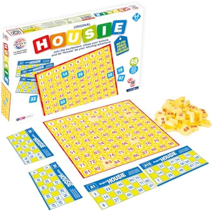 Ratna's Original Housie! with 48 Reusable Cards.(FOLD and Unfold)its Simple. - Image 2