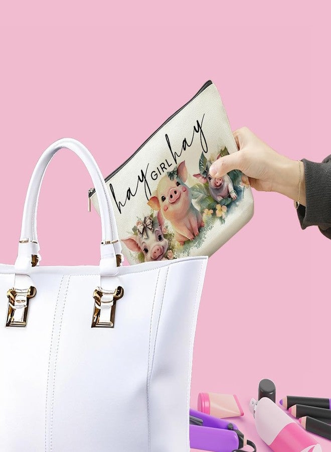 حقيبة مكياج فيكبو بتصميم خنزير غربي لطيف، هدايا مثالية للفتيات والنساء، منتجات مطبوعة برسومات خنازير لمحبي الخنازير، هدايا عيد ميلاد وكريسماس مضحكة للمراهقين، هدية مثالية للصديقة المقربة، الأم، الأخت، أو حتى لفتاة القش. - Image 3