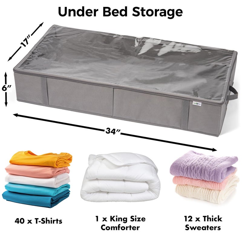 StorageExpert Closet Organizers and Storage - Maximize Space with Under Bed Storage Containers & Clothes Storage - Ideal Closet Organizer, Toy Storage Organizer & Underbed Storage (Black, 4 Pack) - Image 2