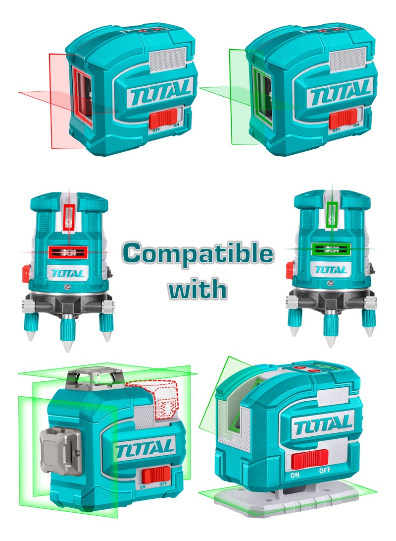 توتال حامل ثلاثي القوائم من توتال للأجهزة الليزرية، بارتفاع 1.2 متر، مزود بفتحات ملولبة مقاس 5/8 بوصة و1/4 بوصة، متوافق مع الطرازين TLL156503 وTLL306505 - Image 2