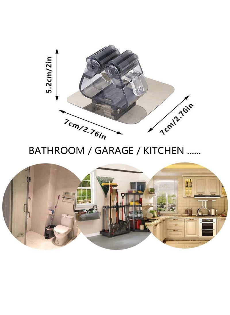 HomarKet 5-Piece Wall Mounted Mop And Broom Holder Set Black 7 x 7x5.2 centimeter  - Image 3