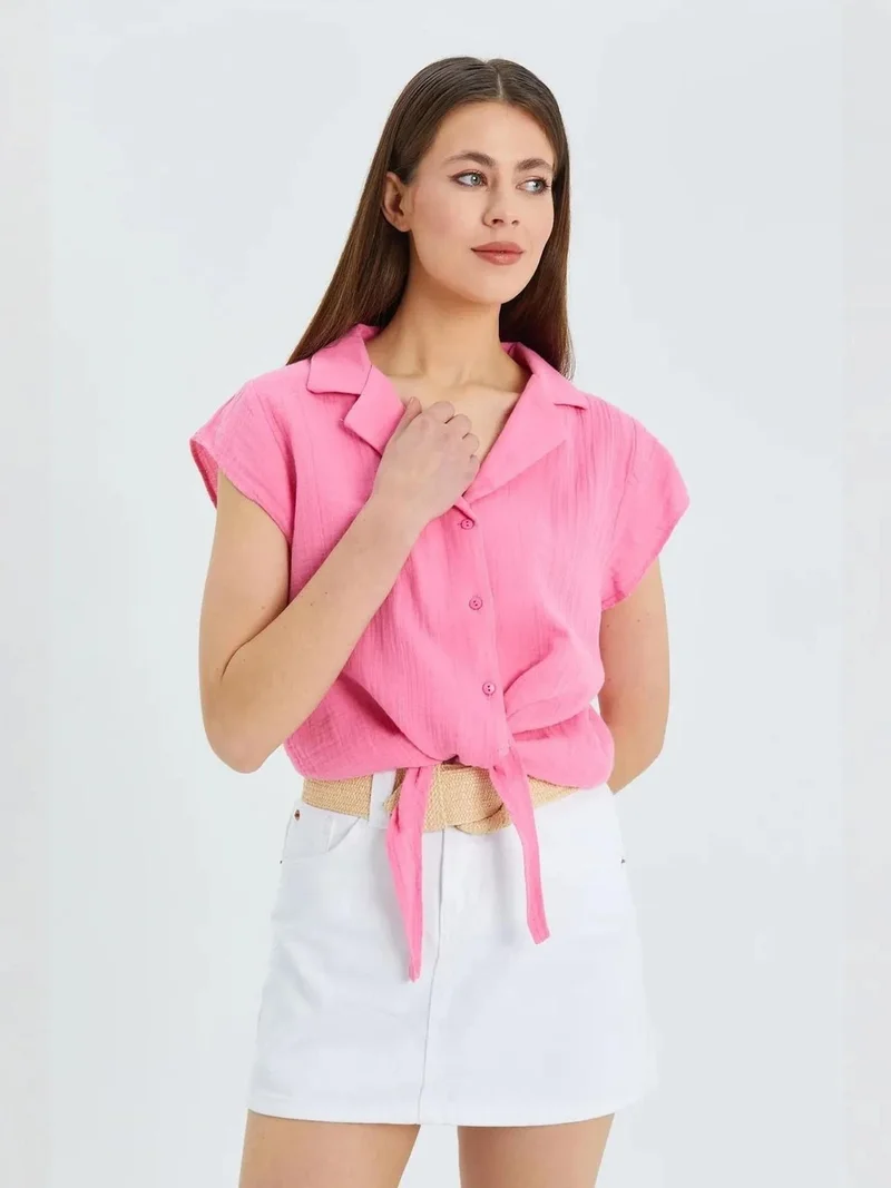 ميكسراي قميص ميكسراي قصير بفيونكة