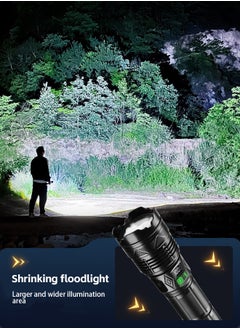 TG LED Flashlight High Lumen, Rechargeable Flashlight 1000000 Lumen Super Bright Flashlight, with Nylon Strap and LCD Display, Waterproof Powerful Handheld Flash Light for Home Hiking Emergency  - Image 3