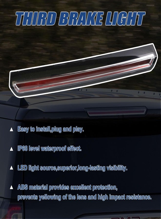 Goopool مجموعة ضوء الفرامل الثالث من جوبول متوافقة مع سيارات جي إم سي يوكون/يوكون إكس إل وكاديلاك إسكاليد/إسكاليد إي إس في موديلات 2015-2020، ضوء توقف مركزي LED عالي التركيب، رقم القطعة 22803028 923-117 - Image 3