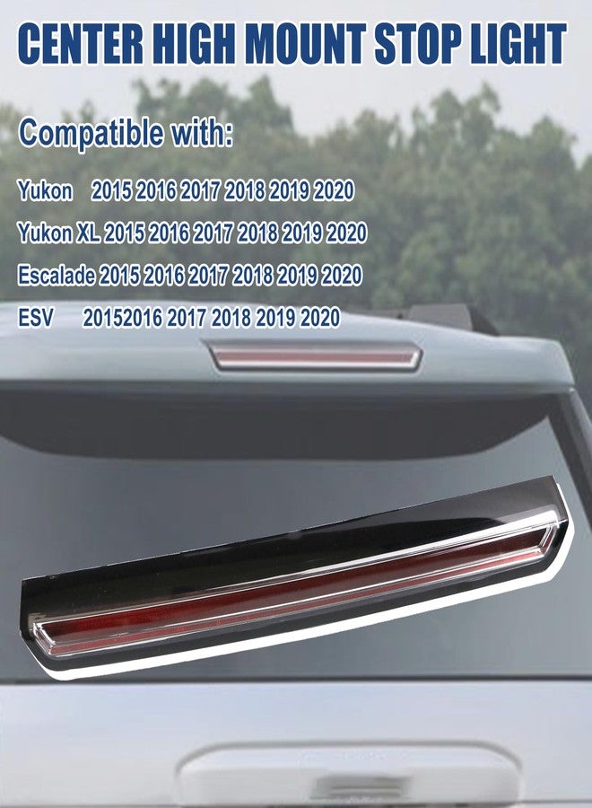 Goopool مجموعة ضوء الفرامل الثالث من جوبول متوافقة مع سيارات جي إم سي يوكون/يوكون إكس إل وكاديلاك إسكاليد/إسكاليد إي إس في موديلات 2015-2020، ضوء توقف مركزي LED عالي التركيب، رقم القطعة 22803028 923-117 - Image 2