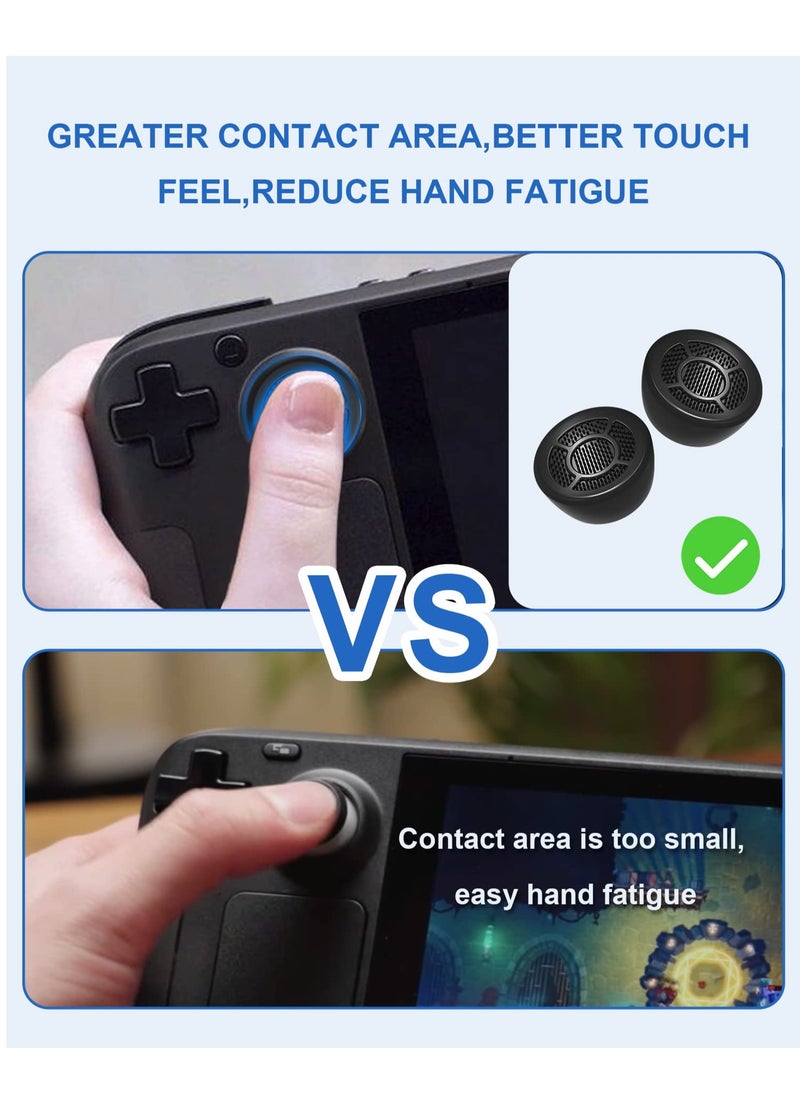 KASTWAVE - 6 PCS Thumb Grip Set Joystick Caps, 4 Pcs of Anti-Slip Extended Thumb Grips Covers for Steam Deck/Switch/PS5/PS4/Xbox, 2 Pcs of Thumb Grips Protector for Steam Deck - Image 1