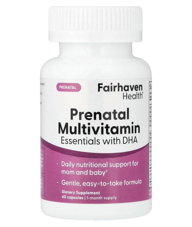 fairhaven health Prenatal Multivitamin Essentials with DHA Lemon Essenced 60 Capsules