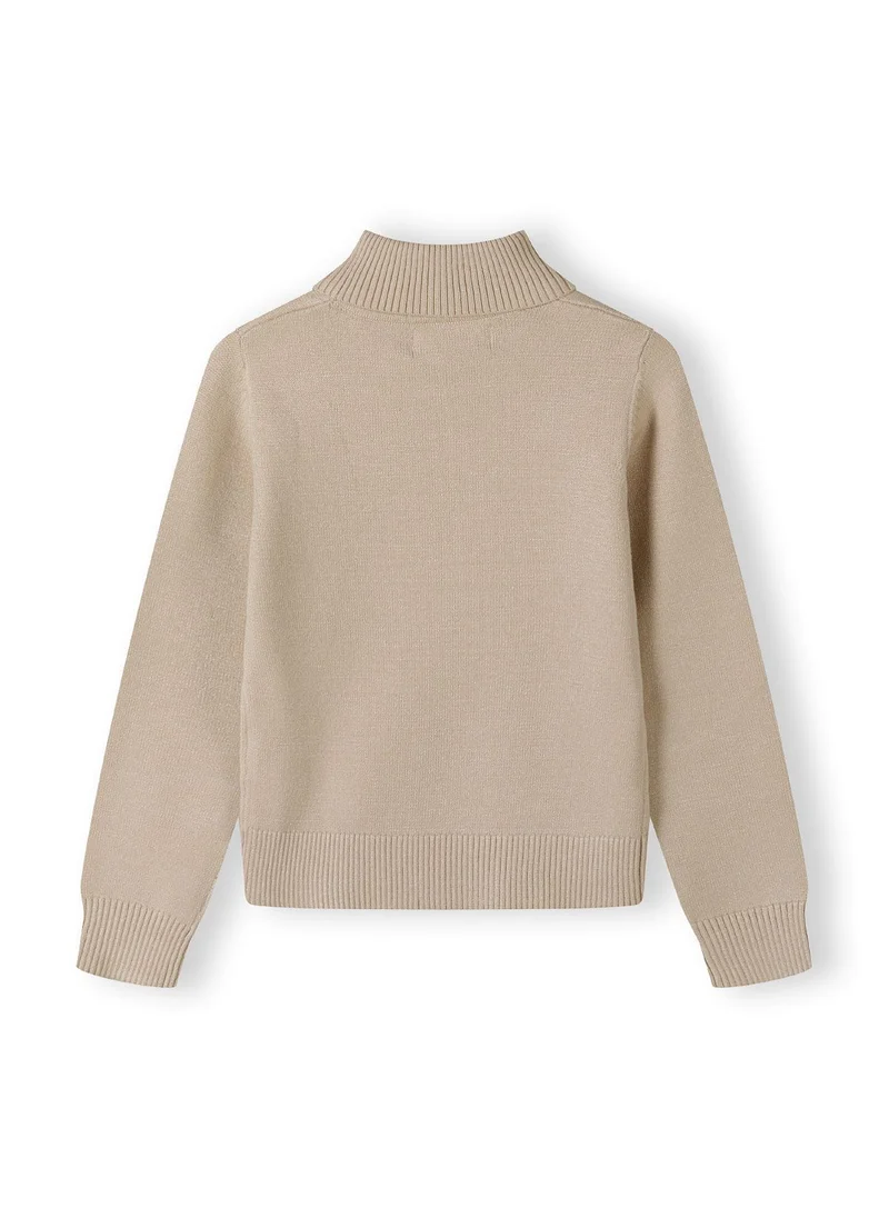 MINOTI Kids Girls Soft Turtleneck Jumper With Viscose Blend