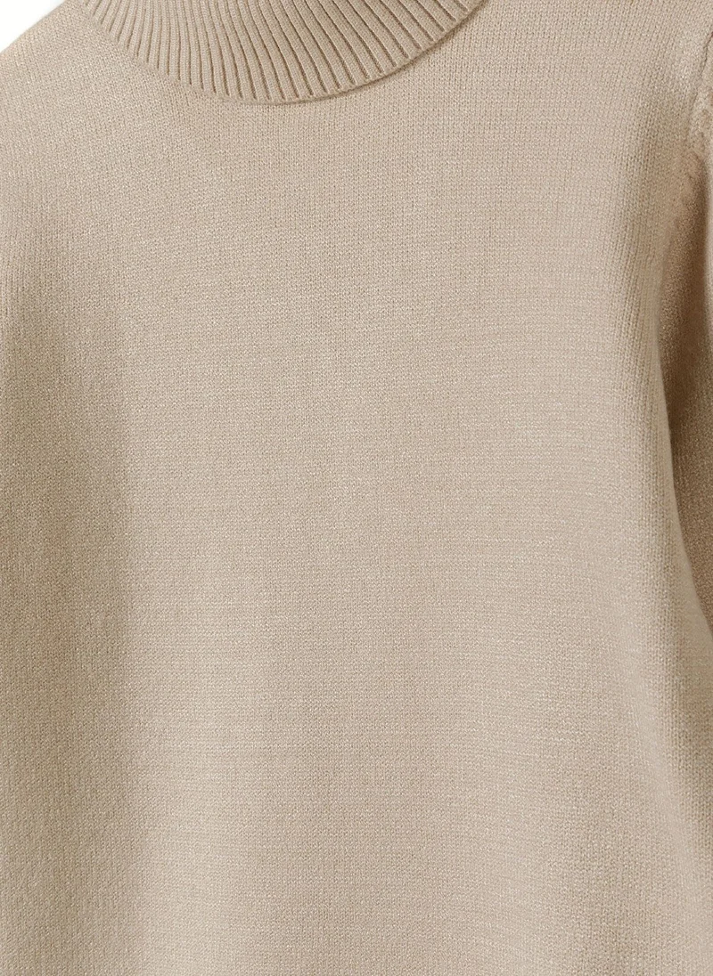 MINOTI Kids Girls Soft Turtleneck Jumper With Viscose Blend