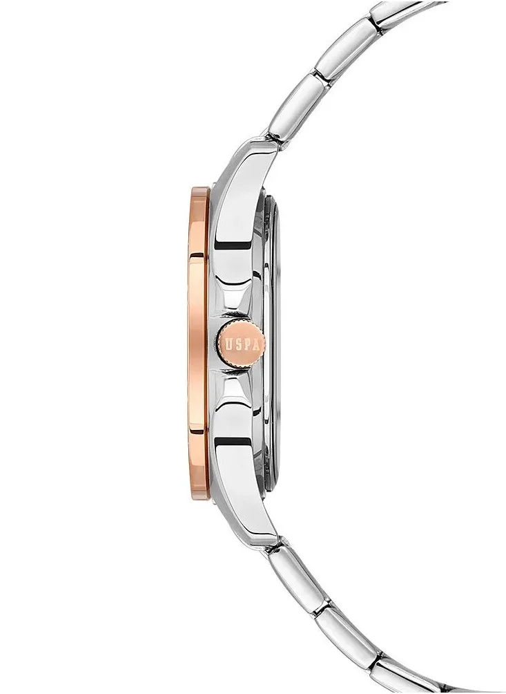 U.S. Polo Assn. Stile Women's  32mm Watch with Silver Dial & Two Tone Bracelet