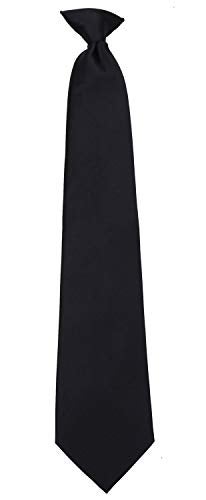BUYYOURTIES CLIPON-ADF-19 - Mens Solid Color Clip On Easy to Remove Clip Necktie Ties - Image 4