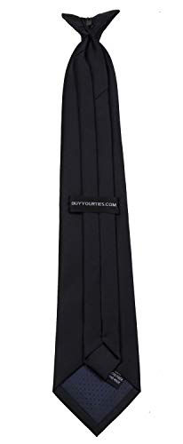 BUYYOURTIES CLIPON-ADF-19 - Mens Solid Color Clip On Easy to Remove Clip Necktie Ties - Image 2