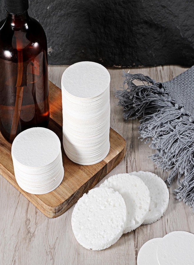 SHENLIU 300pcs Compressed Facial Sponges, White Disposable Round Soft Face Exfoliating Pads for Washing Face Cleansing Exfoliating Esthetician Makeup Removal Travel - Image 5