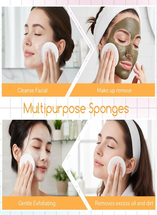 SHENLIU 300pcs Compressed Facial Sponges, White Disposable Round Soft Face Exfoliating Pads for Washing Face Cleansing Exfoliating Esthetician Makeup Removal Travel - Image 4